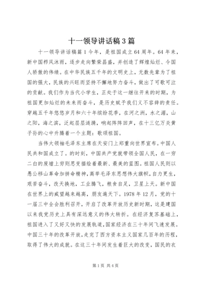 十一领导讲话稿3篇.docx