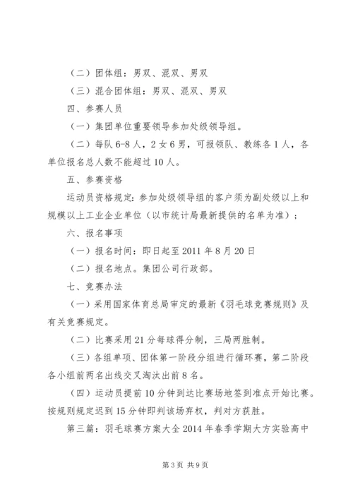 羽毛球赛初步方案.docx