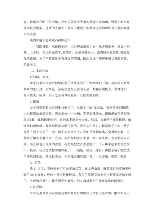 菜的价格社会实践个人心得体会5篇.docx