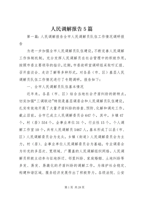 人民调解报告5篇.docx