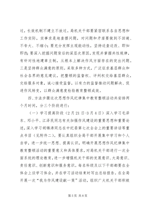 计生局作风纪律整顿方案.docx