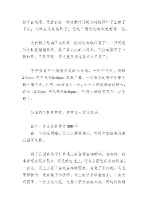 这儿真美作文300字(精选30篇).docx