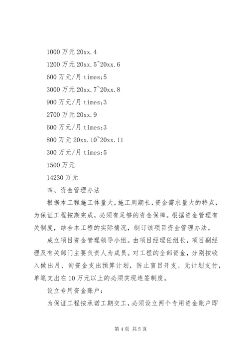 工程项目资金使用计划.docx