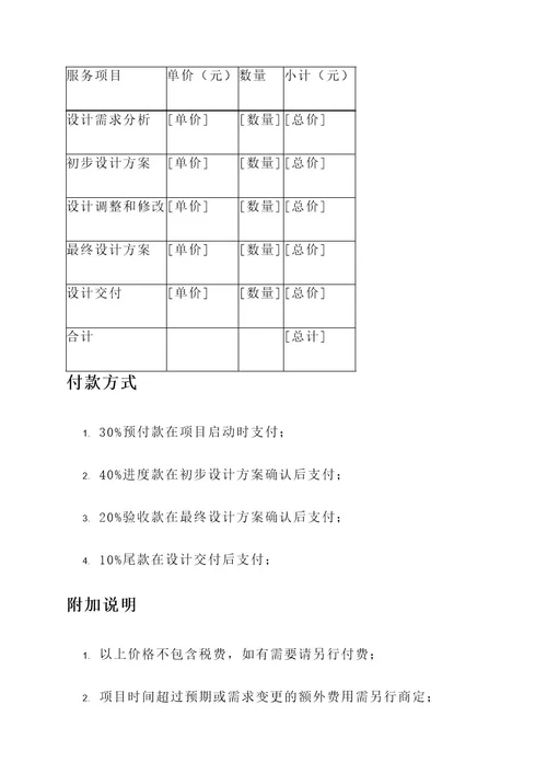 本地优质设计公司报价单