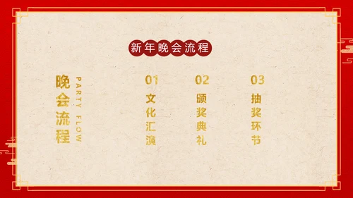 红色喜庆公司企业年会邀请函PPT模板