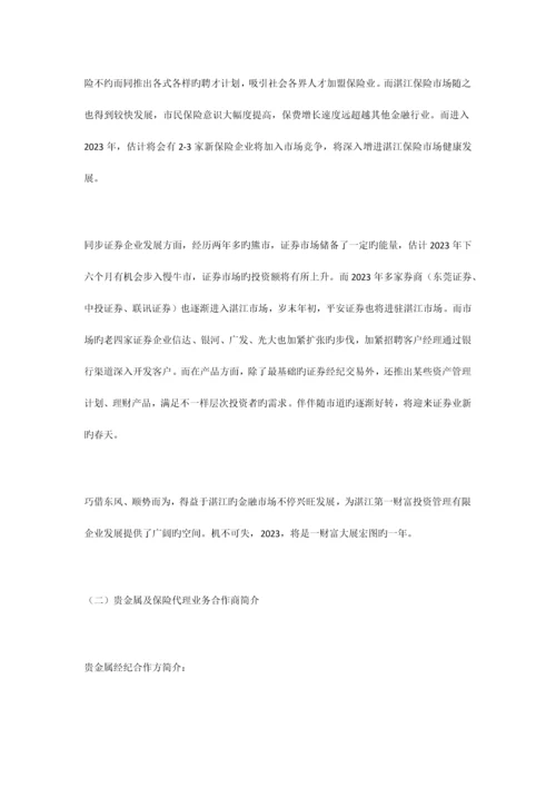 理财公司商业计划书.docx
