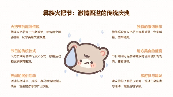 棕棕熊橙色卡通风云南旅游攻略