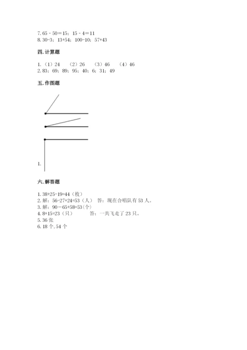 2022人教版二年级上册数学期中测试卷【预热题】.docx