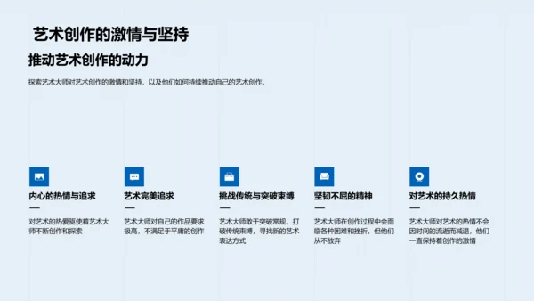 艺术大师生涯解析PPT模板