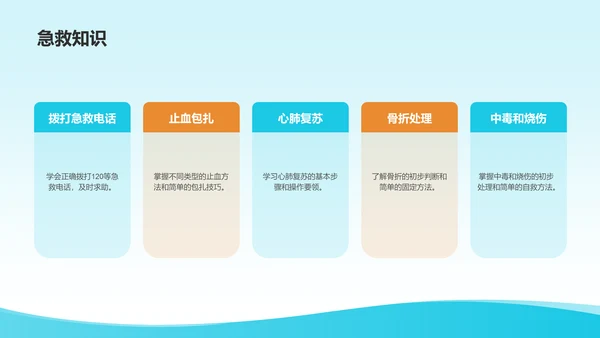 蓝色插画风全国中小学生安全教育日PPT模板