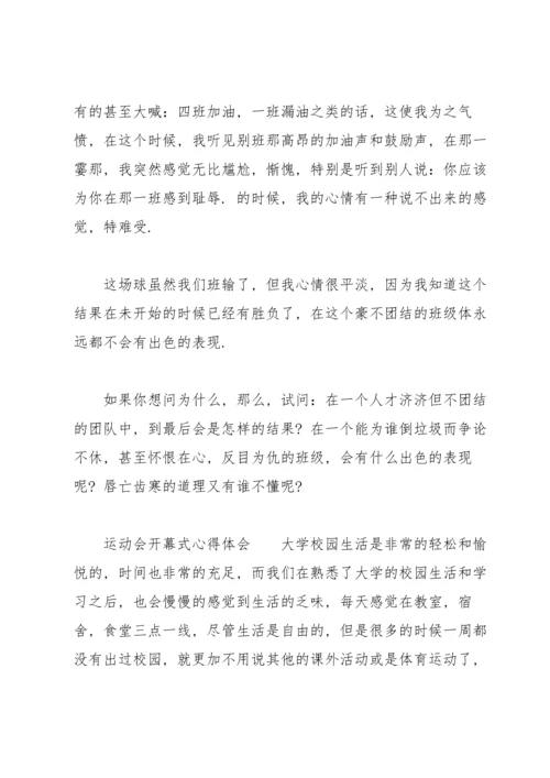 运动会开幕式心得体会.docx