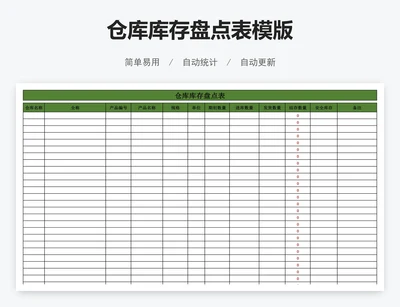 仓库库存盘点表模版