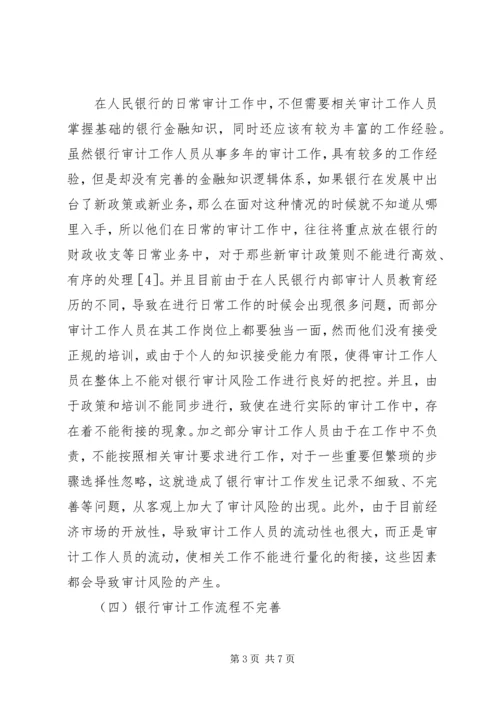 人民银行审计风险成因及对策.docx