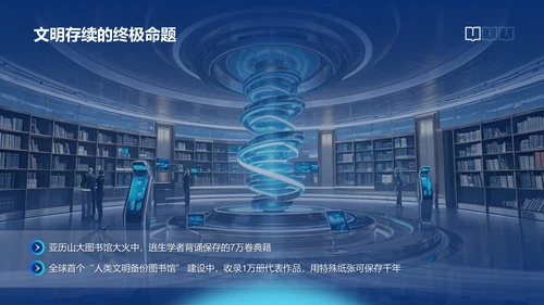 蓝色科技风世界读书日PPT模板