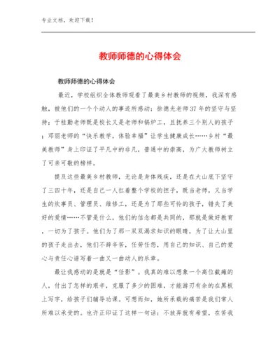 2024教师师德的心得体会范文16篇.docx