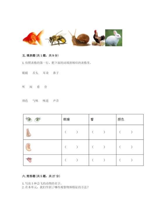 教科版一年级下册科学期末测试卷（夺分金卷）.docx