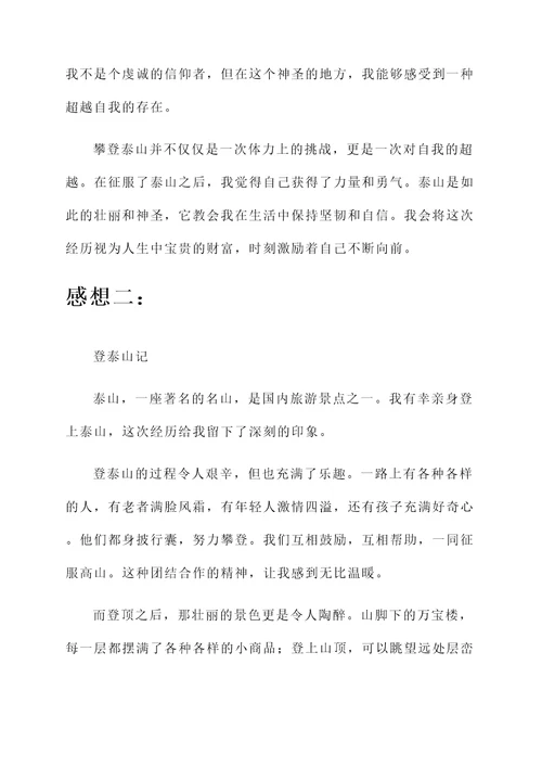 登泰山记的感想
