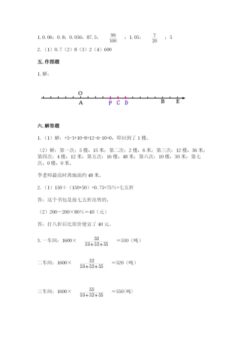 孝昌县六年级下册数学期末测试卷及答案参考.docx