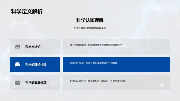 科学认知与生活应用PPT模板