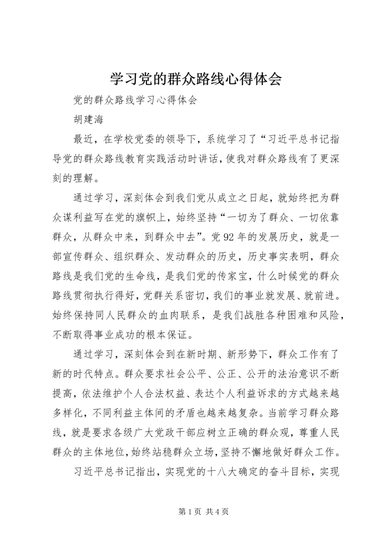 学习党的群众路线心得体会 (5).docx