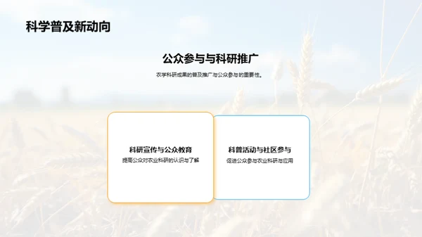 农学科研的社会价值