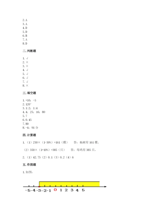 北京版六年级下册数学期末测试卷（模拟题）.docx