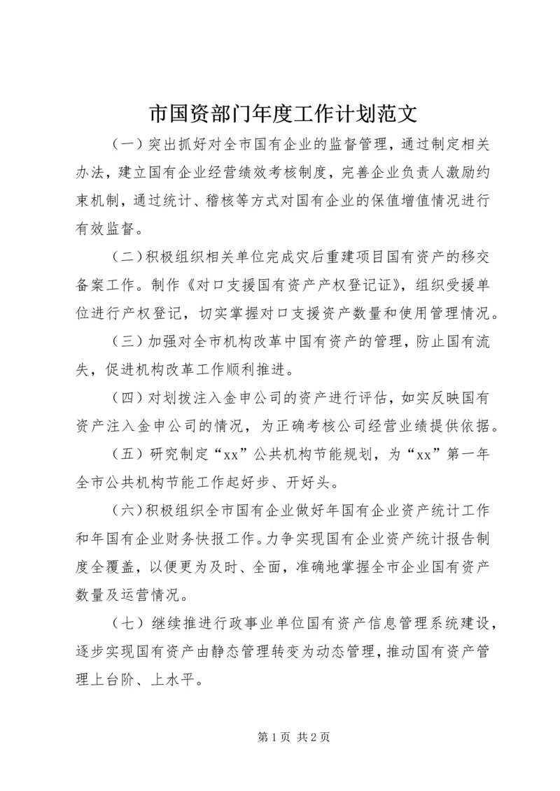 市国资部门年度工作计划范文.docx