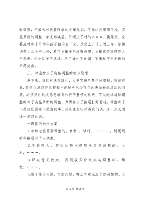 关于××县渔村班子现状的调查与对策 (3).docx