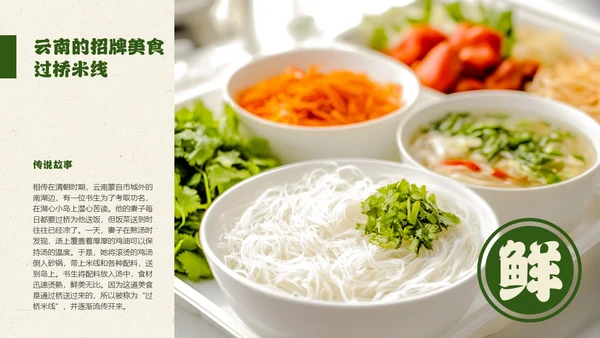 绿色餐饮中国美食云南美食介绍PPT模板