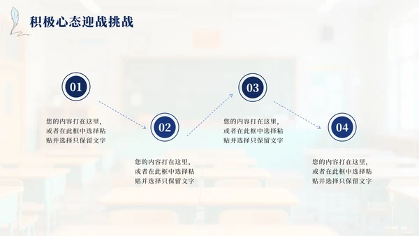 蓝色卡通杨帆青春决胜中考主题班会PPT模板