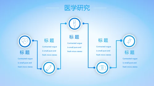 蓝色简约大方医疗行业工作汇报动态PPT模板