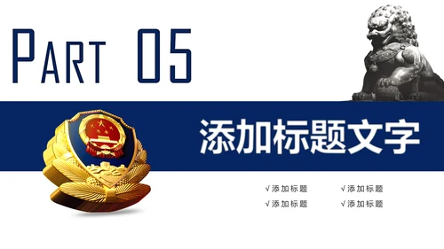 蓝色稳重大气警察公安案件汇报PPT