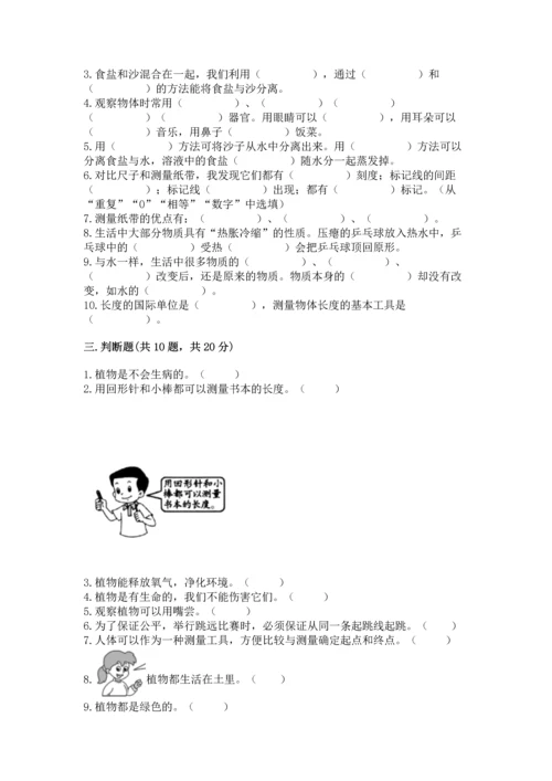 教科版科学一年级上册期末测试卷精品（预热题）.docx