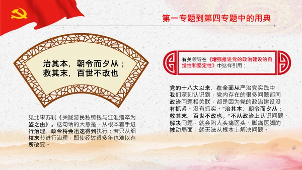 学习《谈治国理政》第三卷中的用典PPT党课党支部