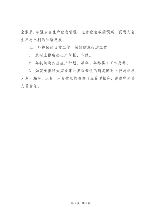 水务局XX年安全生产工作计划.docx