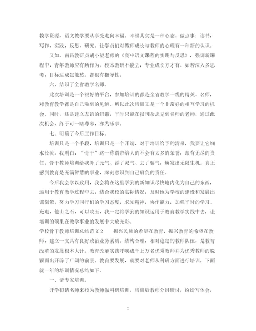 精编之学校骨干教师培训总结范文.docx