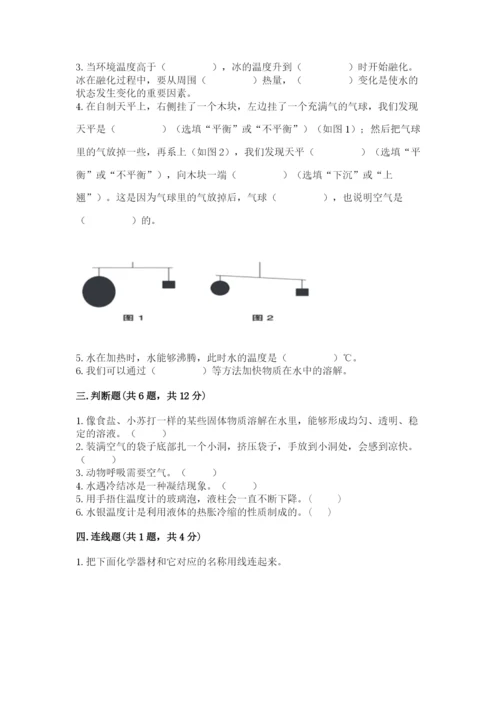 教科版三年级上册科学期末测试卷【典优】.docx