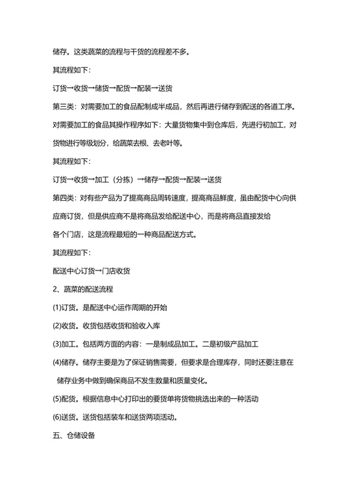 生鲜蔬菜物流配送方案