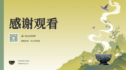 绿色复古风2024年现制茶饮报告PPT