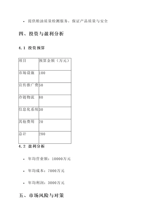 粮油批发市场运营方案