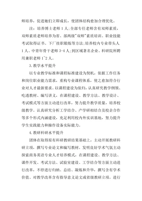 学校教学团队建设专业方案.docx