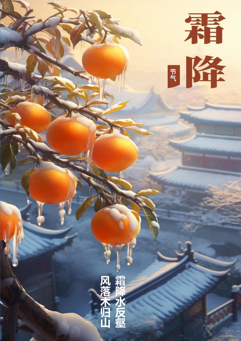 霜降节气海报