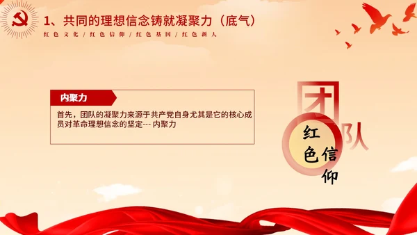 红色党政红色大气传承红色基因争做时代新人党课PPT