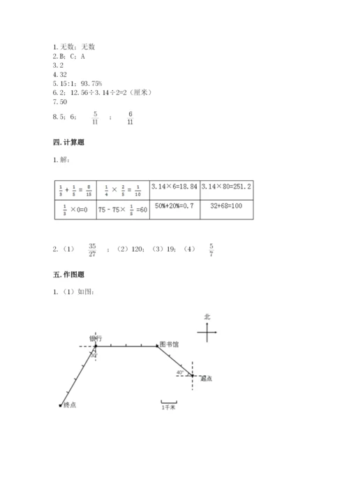 小学数学六年级上册期末卷及参考答案【综合题】.docx