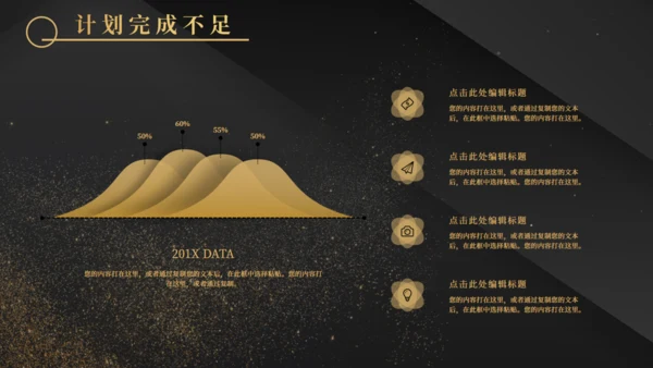 金沙质感奢华风计划总结通用PPT模板