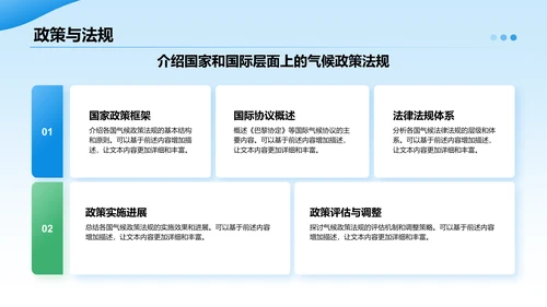 蓝色摄影风全球气候变化与应对措施研究报告PPT模板