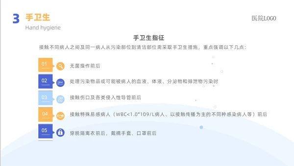 蓝色蓝色简约医院院感消毒知识培训院感知识培训