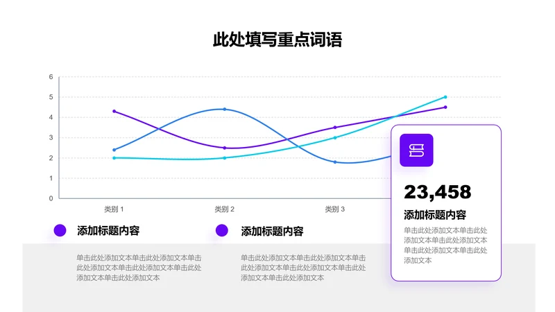 图表页-紫色商务风3项对比关系折线图