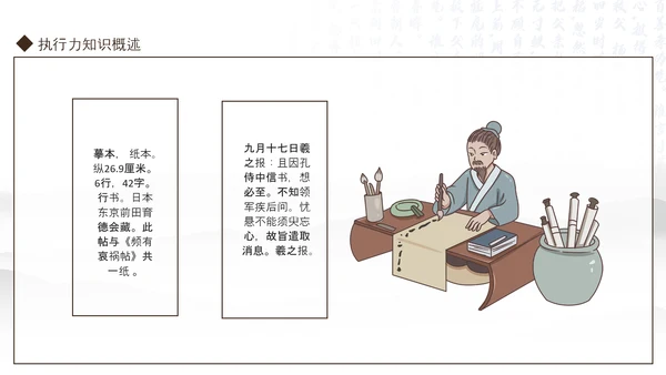 王羲之书法作品动态PPT模板