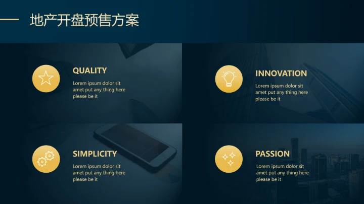 高级质感房地产商业地产营销策划案通用PPT模版